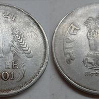 Indien 1 Rupees 2001 ## Ga3