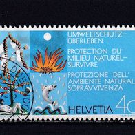 Schweiz, 1972, Mi. 978, Umweltschutz, 1 Briefm., gest