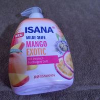 Isana 500ml Milde Seife Mango Exotic mit tropisch fruchtigem Duft
