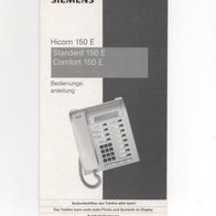Bedienungsanleitung Siemens Hicom 150 E / Standard 150 E, Comfort 150 E