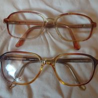 2 x Brillengestell , Vintage , mit optischen Gläsern , Breite ca.14,5 cm.