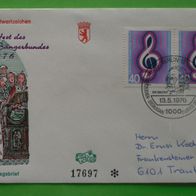 Berlin = 1976 = FDC = Mi. Nr. 522 = Sängerbund - Chorfest = Ersttagsbrief =