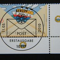 BRD MiNr 2787 Post Schiff Eckrand Ersttagsstempel Berlin