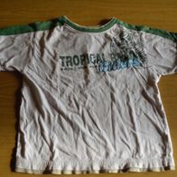 T-Shirt, Gr. 110, Topolino, weiß-grün, Baumwolle, Kurzarm