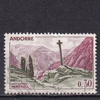 Andorra, franz. Post, 1961, Mi. 169, Landschaft, 1 Briefm., gest.