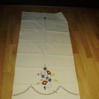 Tischdecke Baumwolle bestickt 60- er Jahre 127x55 cmShabby Vintage