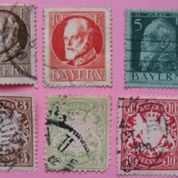 10 Briefmarken - Königreich Bayern / Republik / Freistaat - gemischt - anschauen