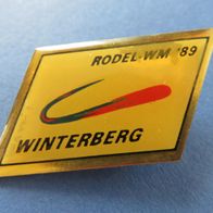 Rodel WM 1989 Winterberg Abzeichen Brosche