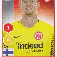 Eintracht Frankfurt Topps Sammelbild 2017 Lukas Hradecky Bildnummer 64