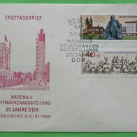 DDR 1969 FDC Mi. Nr. 1513 - 1514 = Nabria II = Ersttagsbrief = Magdeburger Kugel =