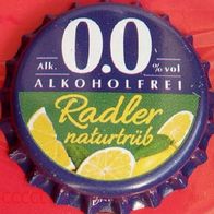 Radler naturtrüb 0.0 Alkoholfrei Bitburger Brauerei Bier Kronkorken neu und unbenutzt