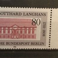 Berlin 684 Karl Gotthard Langhans postfrisch M€ 2,00 #d0109a