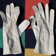 Feine Lederhandschuhe weiß, Größe 7 3/4, gebraucht