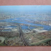 Ansichtskarte Hamburg Köhlbrandbrücke Hafen 70er Jahre Luftbild