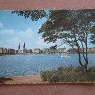 Ansichtskarte Hamburg Binnenalster 60er Jahre Luftbild