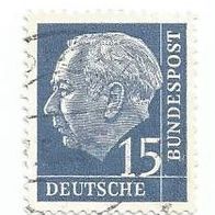 Briefmarke BRD: 1954 - 15 Pfennig - Michel Nr. 184 X W