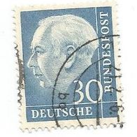 Briefmarke BRD: 1954 - 30 Pfennig - Michel Nr. 187 X W