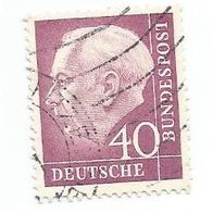 Briefmarke BRD: 1954 - 40 Pfennig - Michel Nr. 188 X W