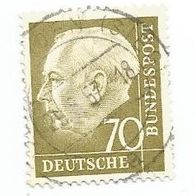 Briefmarke BRD: 1954 - 70 Pfennig - Michel Nr. 191 X W