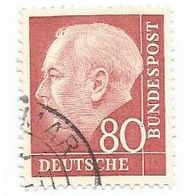 Briefmarke BRD: 1954 - 80 Pfennig - Michel Nr. 192 X W