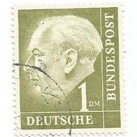 Briefmarke BRD: 1954 - 1 Mark - Michel Nr. 194 X W