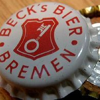 BECK´S BIER BREMEN Inbev Brauerei Kronkorken cork lined beer bottle cap KORK