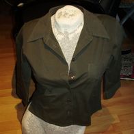 Esprit Bluse khaki olivefarben Knöpfe Stretch Gr S