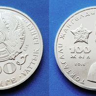 14647(3) 100 Tenge (Kasachstan / T. Zhangeldin) 2016 UNC von * * * Berlin-coins * * *
