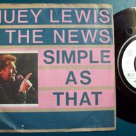 7"HUEY LEWIS AND THE NEWS Simple As That / Walking On A-Singel 45er(N)
