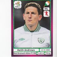 Panini Fussball Euro 2012 Keith Andrews Irland Nr 356