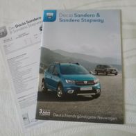 Dacia Sandero & Sandero Stepway (4/2012) Prospekt + Preisliste