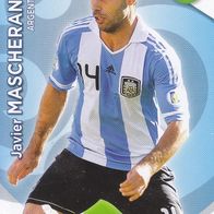 Panini Trading Card Fussball WM 2014 Javier Mascherano aus Argentinien Road to 2014