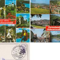 2 AK Schwarzwald mit Baar Mehrbildkarten in Farbe von 1989