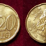 14674(2) 20 Cent (San Marino) 2007 in unc- ............. von * * * Berlin-coins * * *