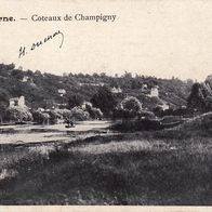 Alte AK La Marne Coteaux de Champigny - unbenutzt