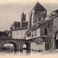 Alte AK Moret La perle du pont et le pont s/ w - unbenutzt