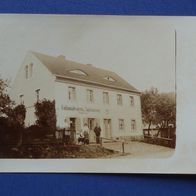 Limbach bei Wilsdruff: Colonialwaren-Geschäft Emil Metzler, Foto-Ak um 1910