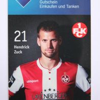 Aral SuperCard, 1. FC Kaiserslautern (2018/2019): Hendrick Zuck, 21 (ohne Guthaben)
