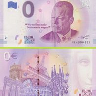 0 Euro Schein Willy Brandt - 50 Jahre Kanzler XEHE 2019-1 selten Nr 4836