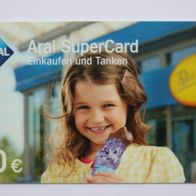 Aral SuperCard, Osterkarte: Kind mit Schoko-Hase, "10 €" (ohne Guthaben)