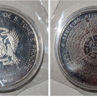 Münze 2000 Dobras Sao Tomé e Principe Millenium 1998 Silber 925