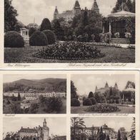 2 AK Bad Wildungen Am Fürstebhof und Mehrbildkarte s/ w von 1928