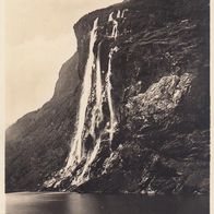 Alte AK Wasserfälle "Die Sieben Schwestern" s/ w