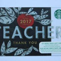 Starbucks Card aus Kanada (SKU 11072098): 2017 Teacher Thank You (ohne Guthaben)