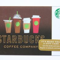 Starbucks Card aus den USA (SKU 11062760): 4 Kaffeebecher (ohne Guthaben)