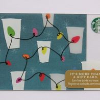Starbucks Card aus den USA (SKU 11076183): Becher, Lichterkette (ohne Guthaben)