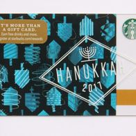 Starbucks Card aus den USA (SKU 11076195): Hanukkah 2017 (ohne Guthaben)
