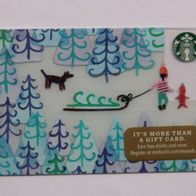 Starbucks Card aus den USA (SKU 11079909): Baum auf Schlitten (ohne Guthaben)