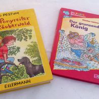 2x Kinderbuch geb.: Der grunzende König + Die Ponyreiter im Räuberwald 7-8 J