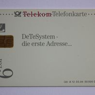 A 12 aus 1994, leer (Kennung A 12 03.94), "De Te System"